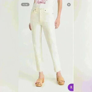 NWT- RE/DONE 70s stove pipe jean, size 29, off white